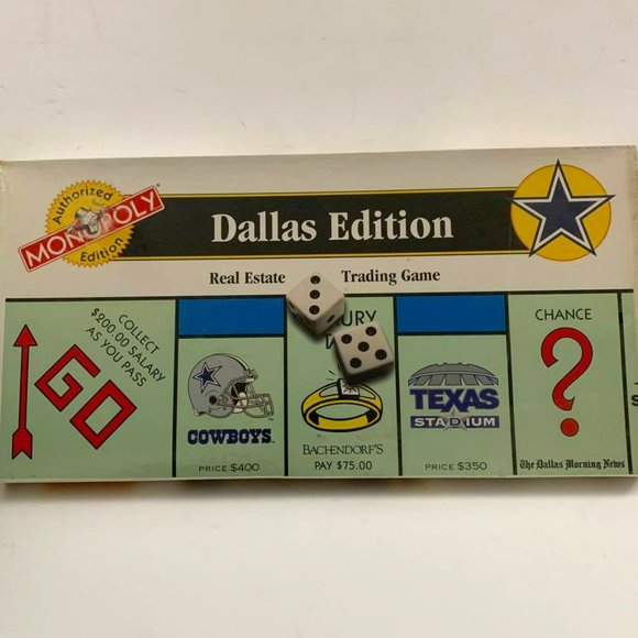 Vintage Monopoly Dallas Edition Cowboys Texas Stadium Board Game 1995 Sealed‎ - Picture 1 of 7